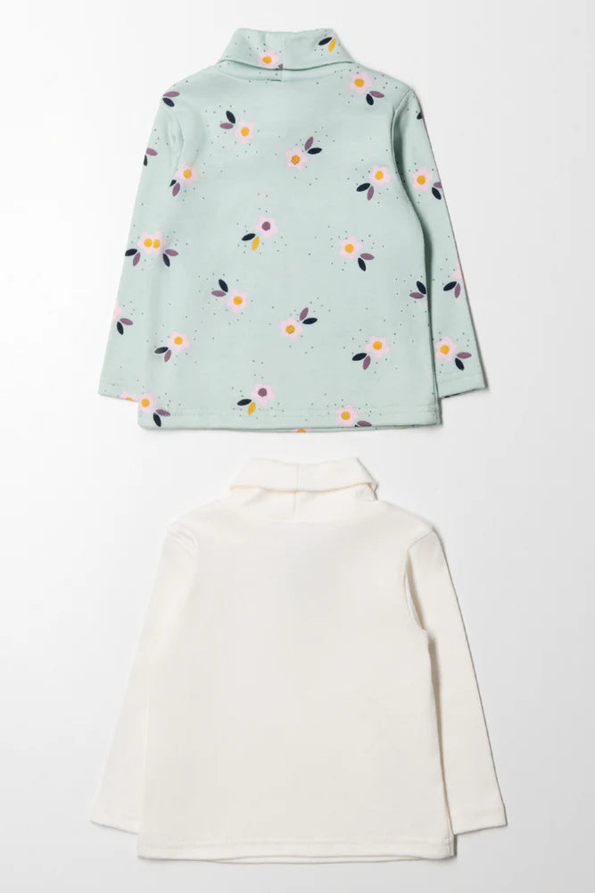 2-pack polotrui groen en wit