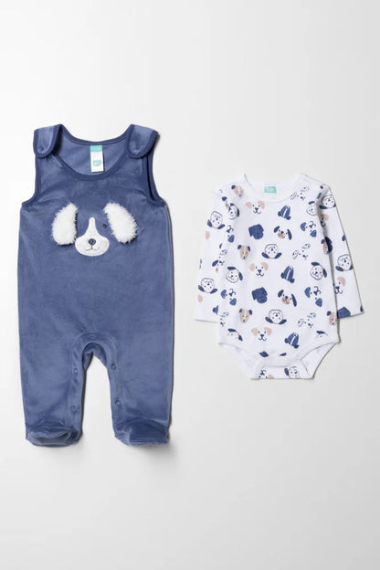 Fleece Honden Tuinbroek Blauw
