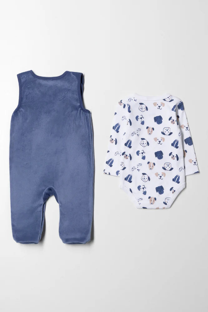Fleece Honden Tuinbroek Blauw