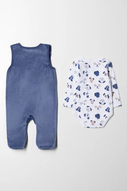 Fleece Honden Tuinbroek Blauw