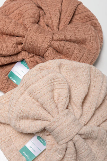 Zestaw 2 turbanów naturalnych