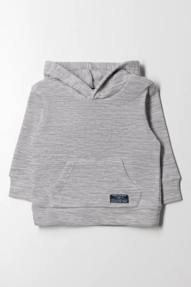 Bluza treningowa z kapturem, szara