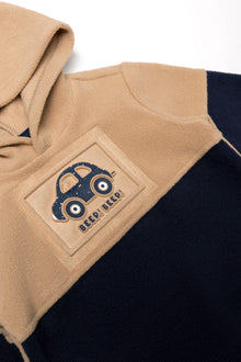 Auto Color Block Tracktop Granatowy i Naturalny