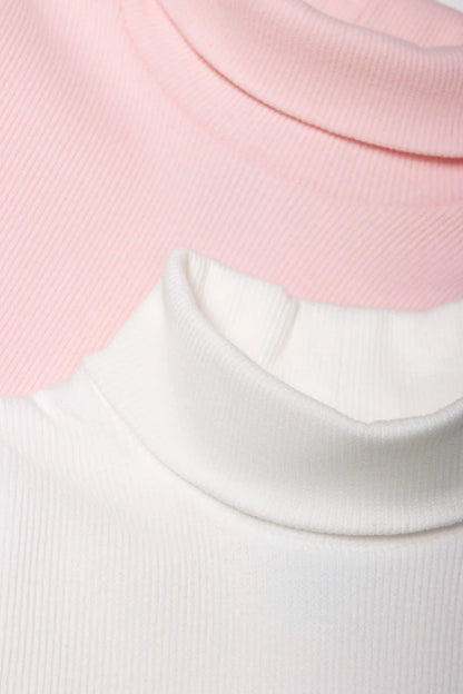 2-pack poloshirts roze en wit
