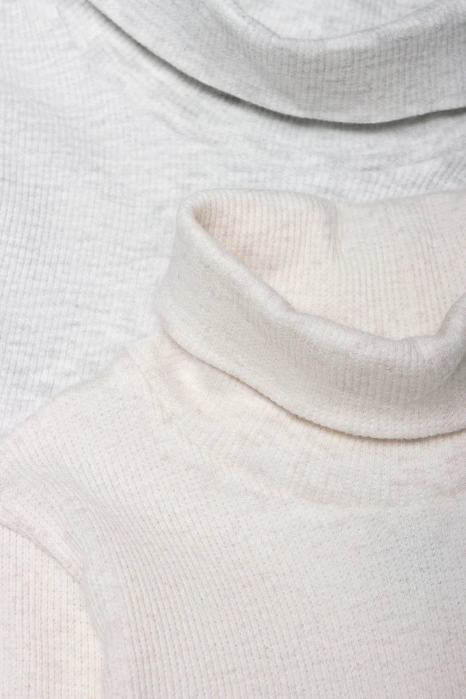 2-pack poloshirts grijs en wit