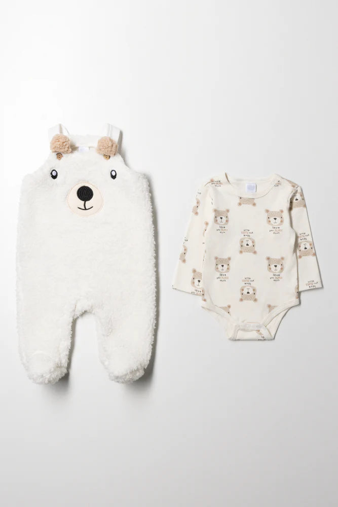 Sherpa Dungaree Set Natural