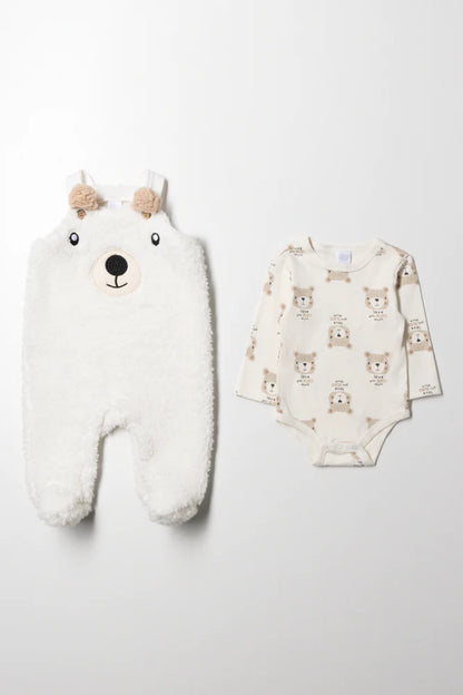 Sherpa Dungaree Set Natural