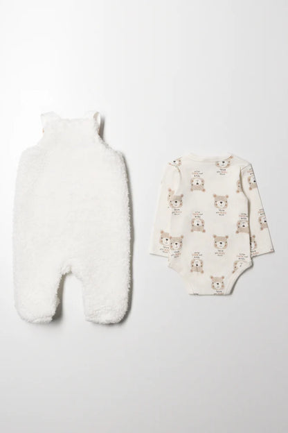 Sherpa Dungaree Set Natural