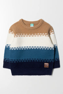 Ronde hals trui marineblauw