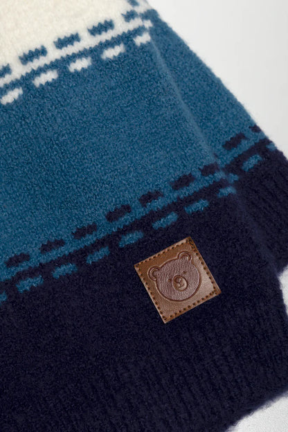 Ronde hals trui marineblauw