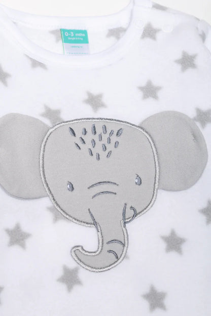 Elephant Babygrow White