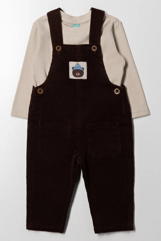Corduroy Tuinbroekset Bruin