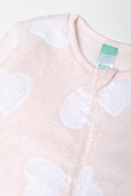 Babypakje met hartjesprint, roze