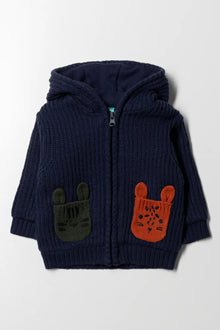 Bunny Hooded Jersey Marineblauw