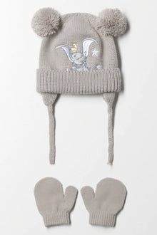 Dumbo Beanie Set Lichtgrijs