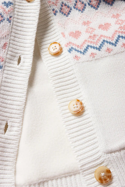 Hooded Cardigan White