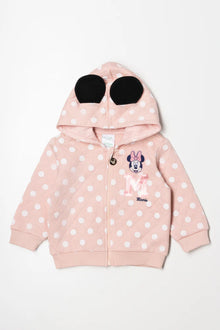 Minnie Mouse Zip Through Tracktop Roze