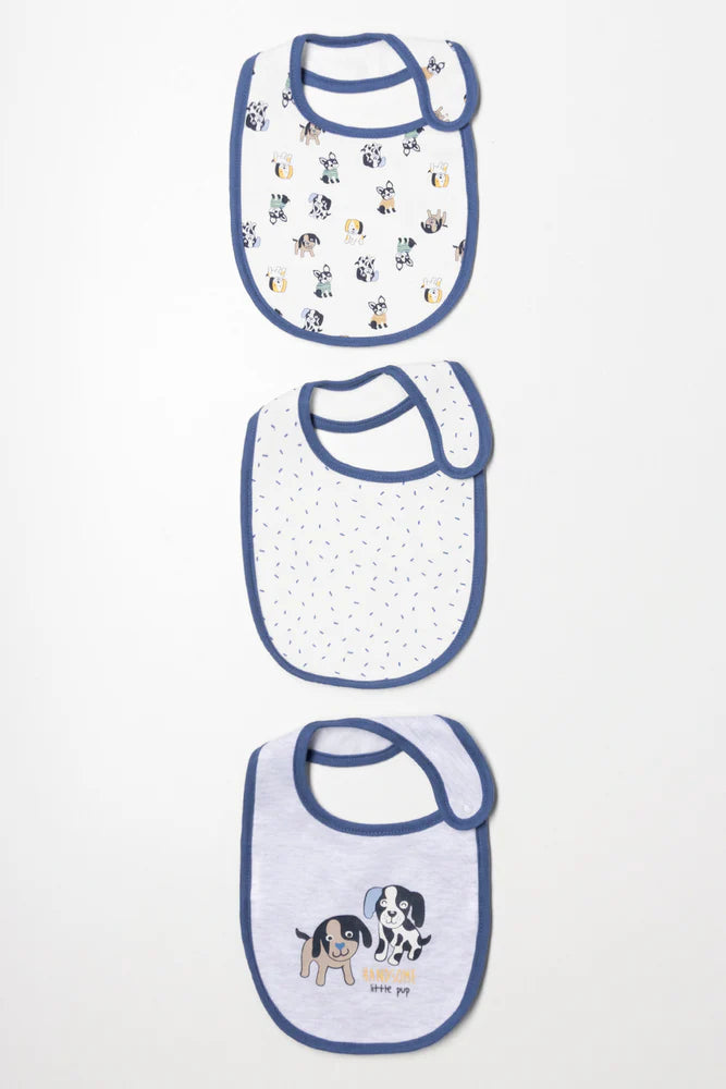 3-pack Slabbetjes Blauw
