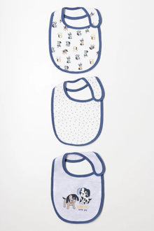3-pack Slabbetjes Blauw