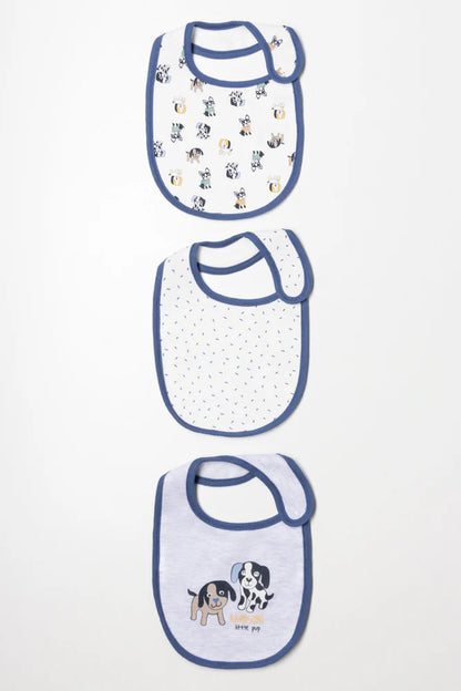 3-pack Slabbetjes Blauw
