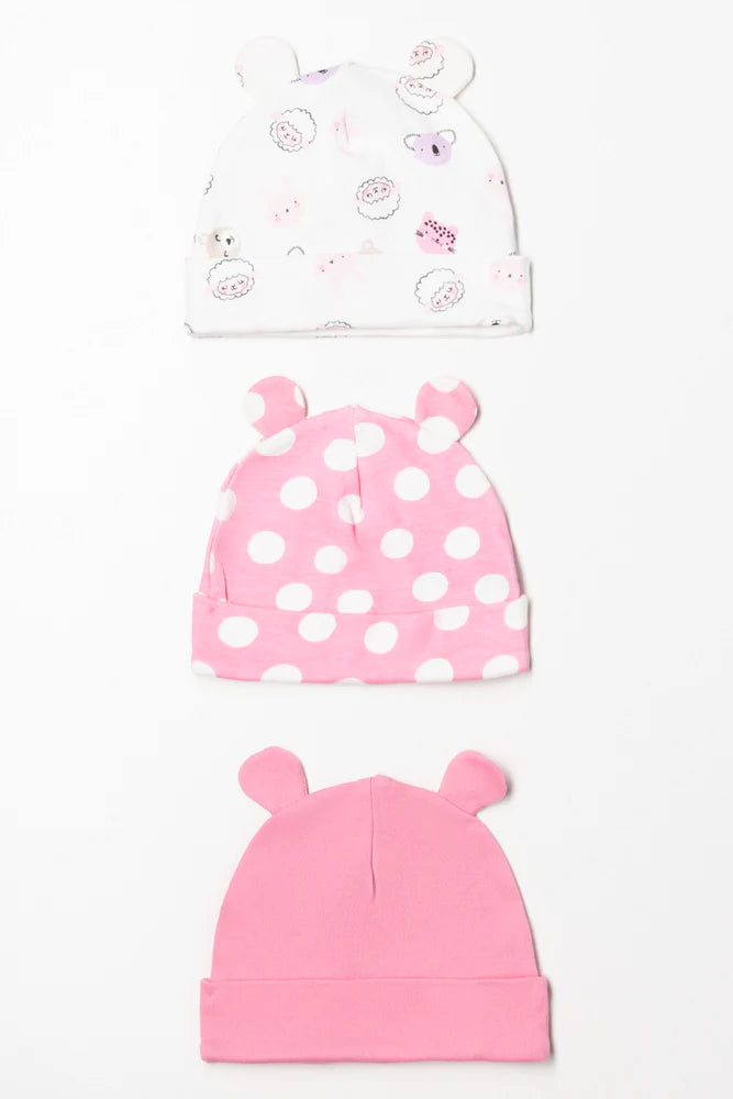 3-pack hoeden roze