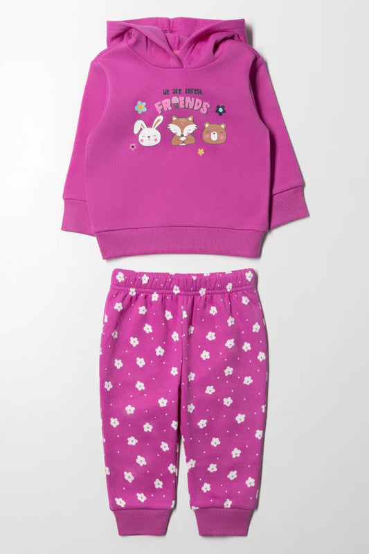 Hooded Tracksuit Purple