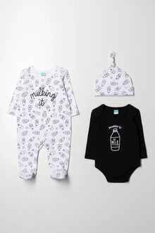 3 Piece Set Black & White