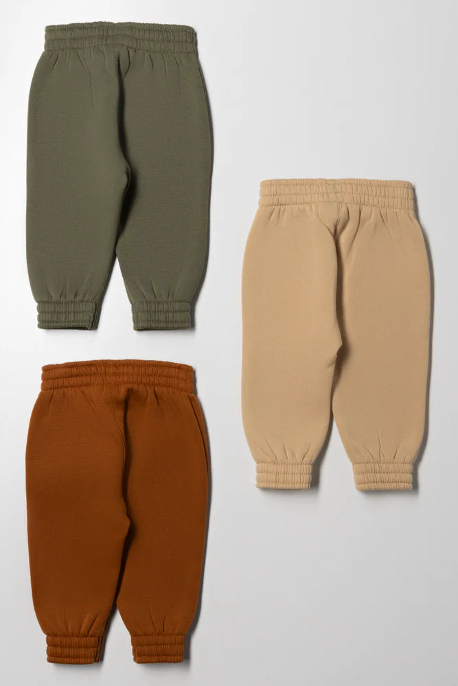 3 Pack Trackpants Natural & Green
