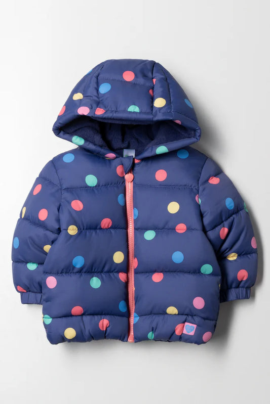 Spot Puffer Jacket Navy