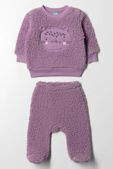Cheetah Shaggy Set Purple