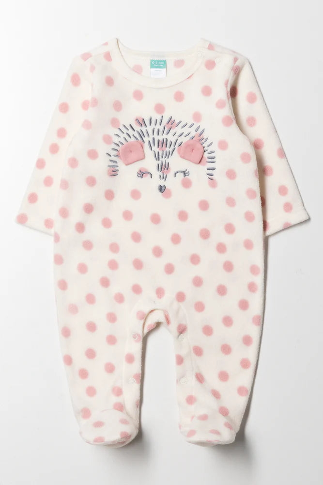 Hedgehog Babygrow Pink