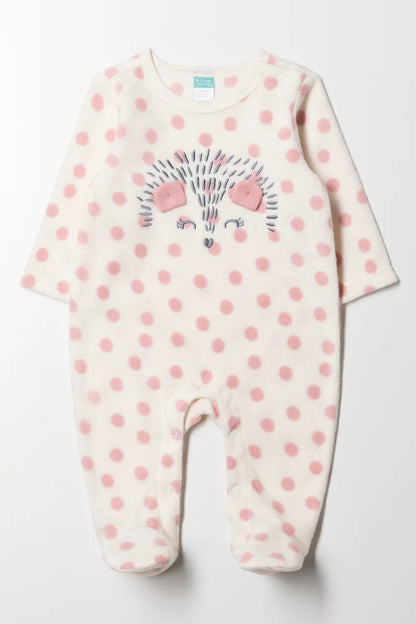 Hedgehog Babygrow Pink