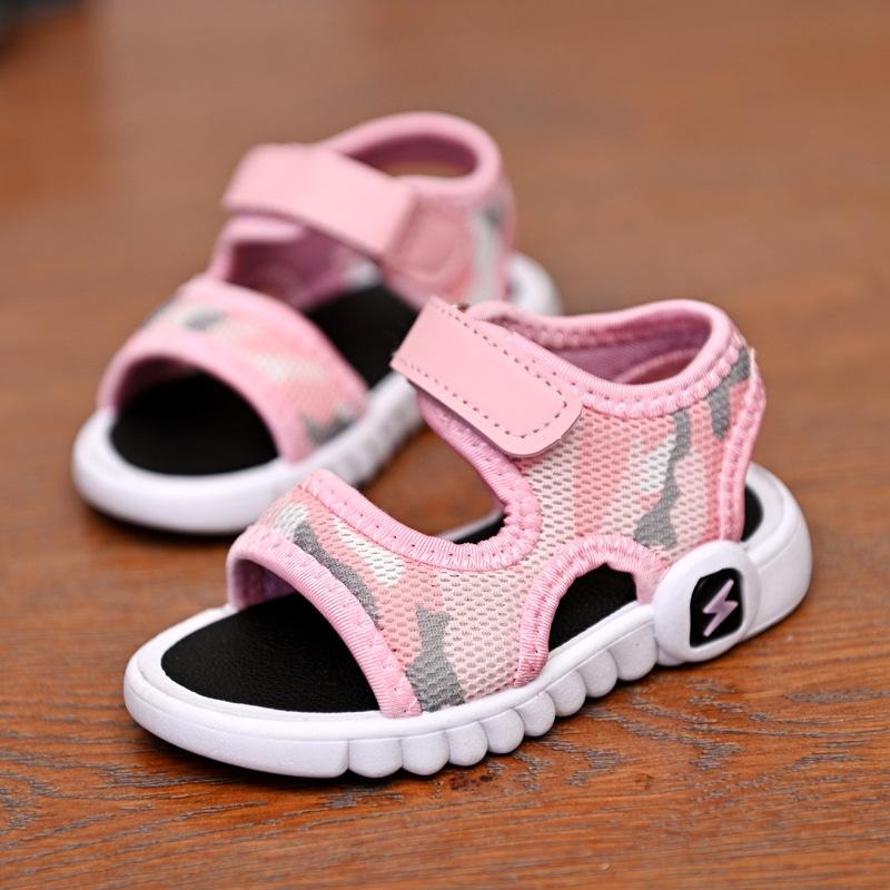 Bedrukte platte sandalen voor peuters