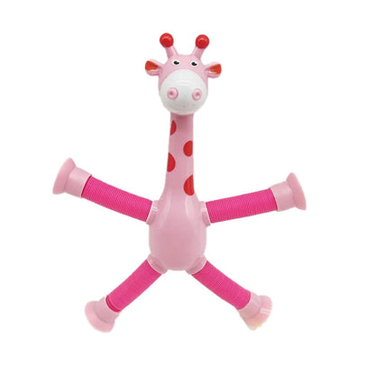 StretchyGiraffes -  Teleskop-Saugnapf Giraffe Spielzeug