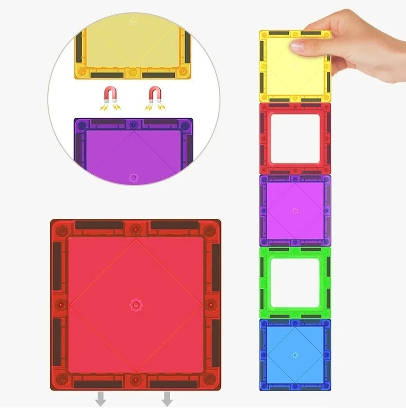 MagneTiles - Pädagogisches magnetisches 3D-Bausteinset
