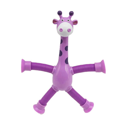StretchyGiraffes -  Teleskop-Saugnapf Giraffe Spielzeug