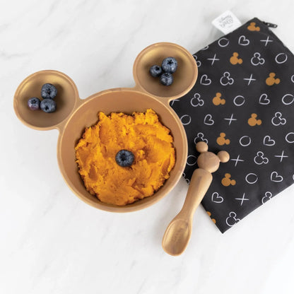 Siliconen eerste voedingsset: Minnie Mouse Gold