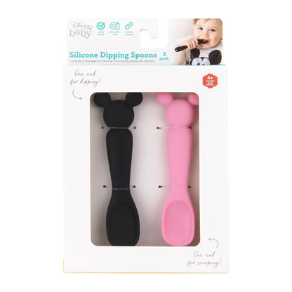 Siliconen lepeltjes: Minnie Mouse (zwart en roze)