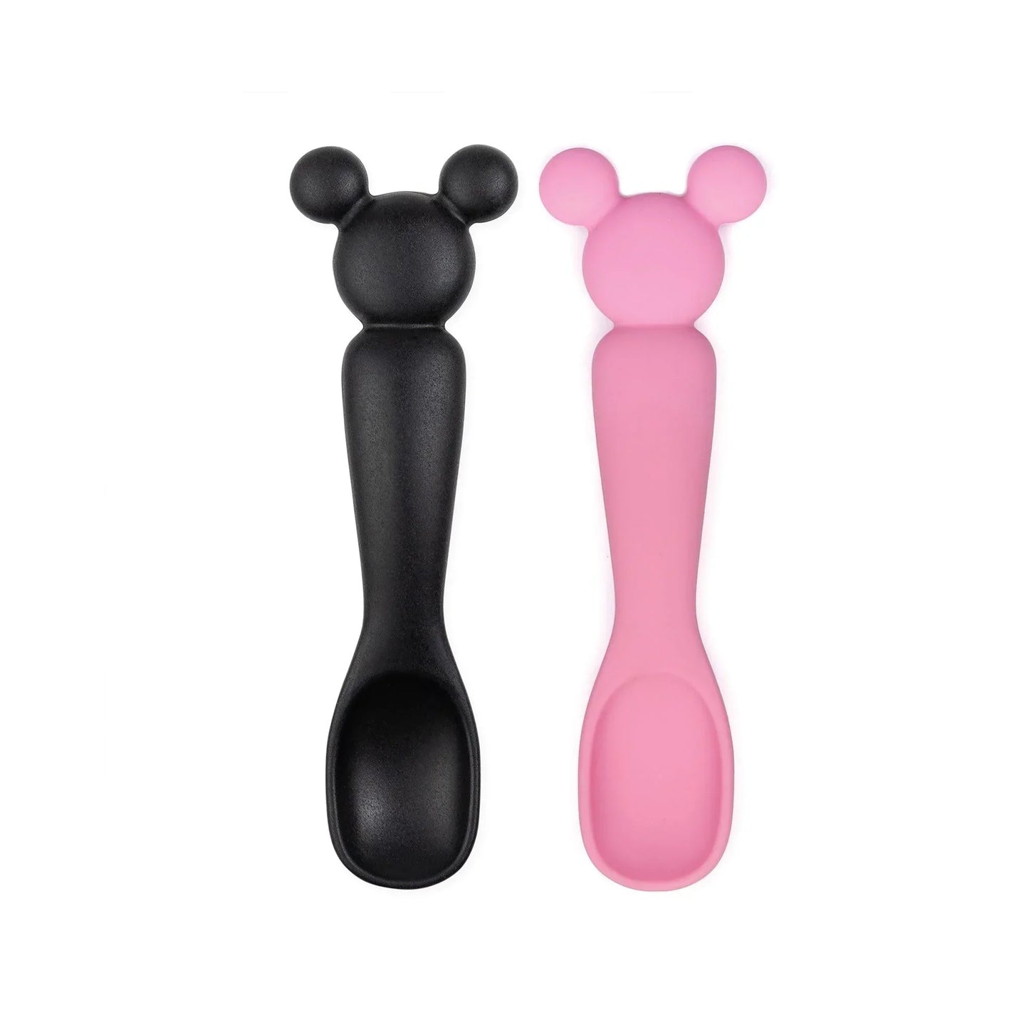 Siliconen lepeltjes: Minnie Mouse (zwart en roze)