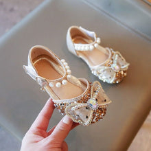 Babysandalen met strik en strass-steentjes