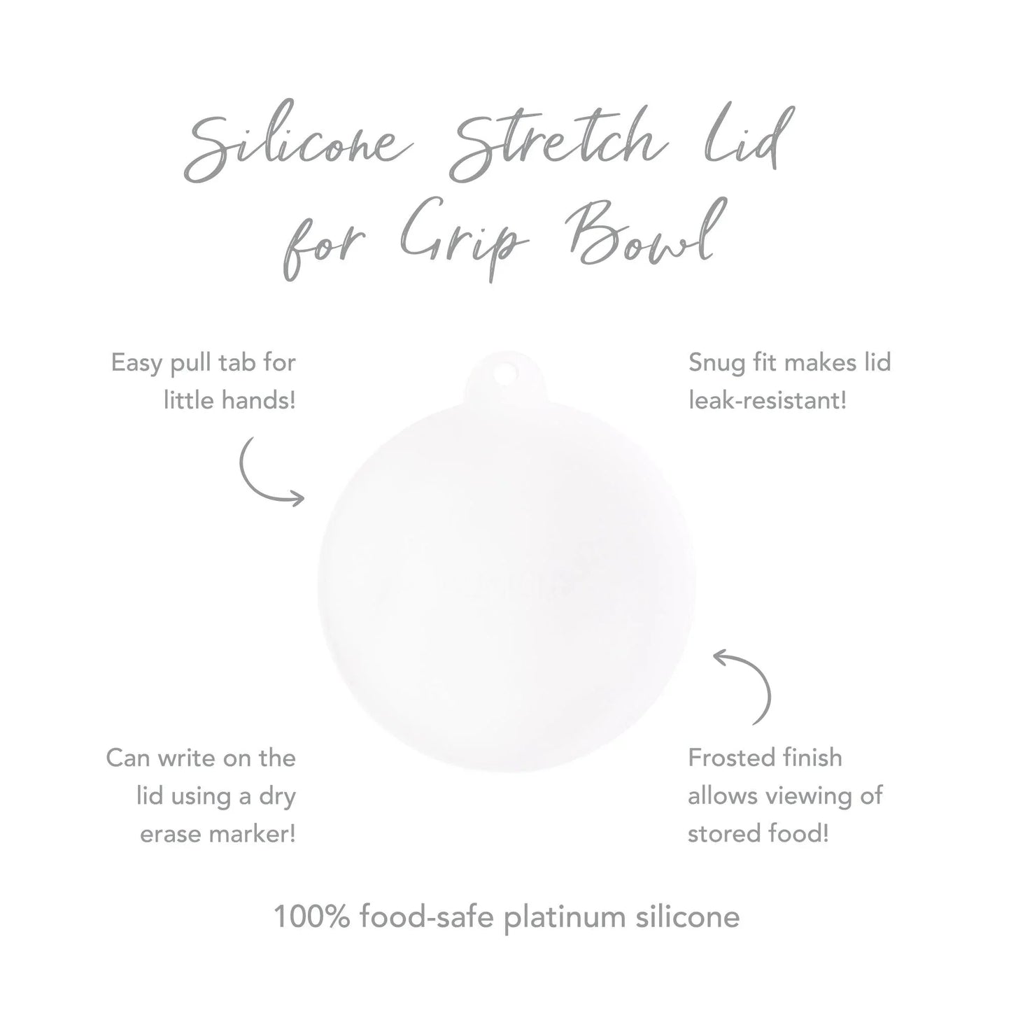 Siliconen rekdeksel voor Grip Bowl