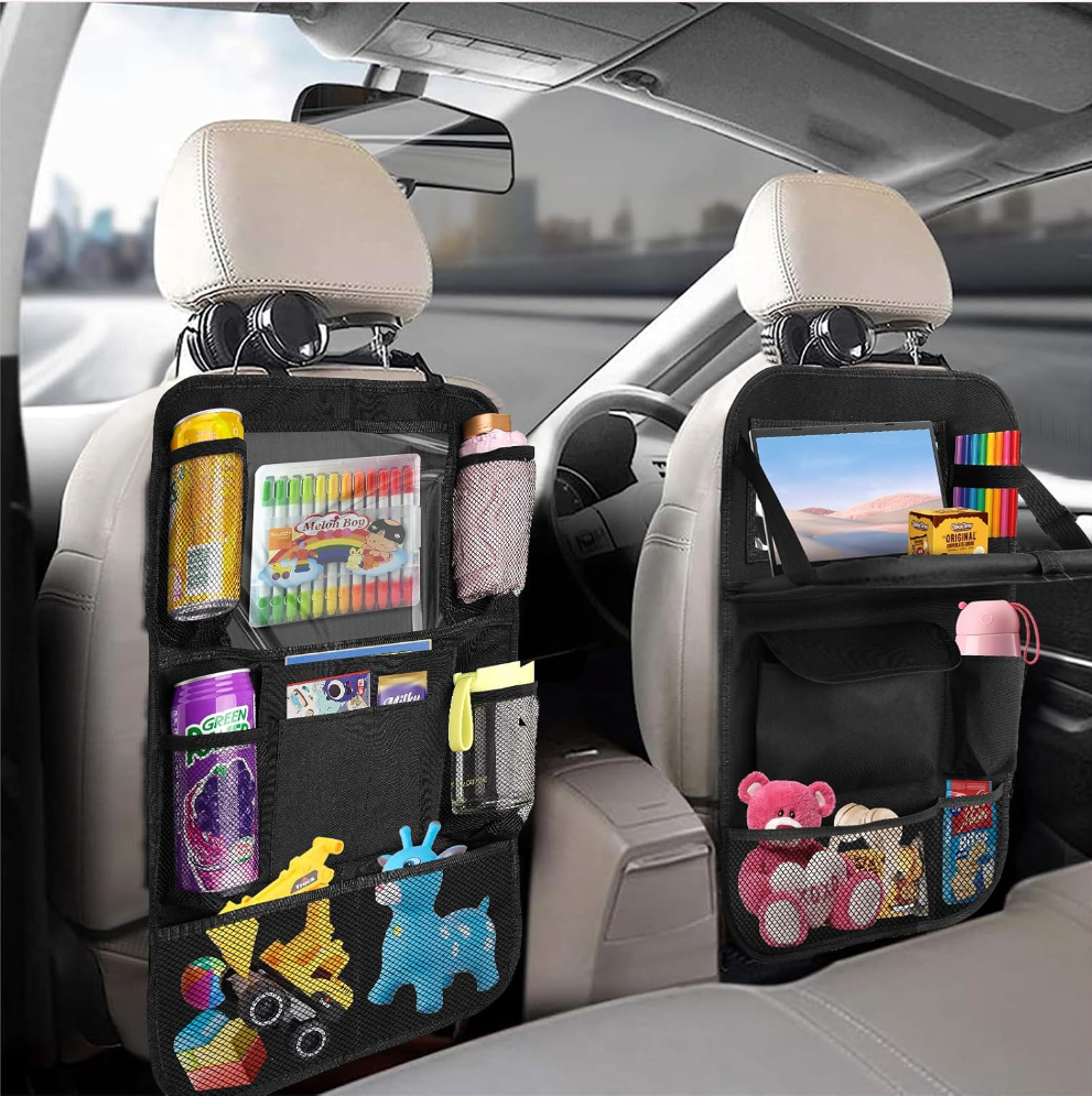 RideTidy – Auto-Rücksitz-Organizer mit Tablethalter & Aufbewahrungstaschen – Ab 3 Jahren