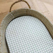 Basket Changing Mat - Sage Gingham
