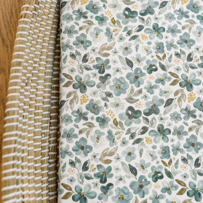 Basket Changing Mat - Blue Blossom