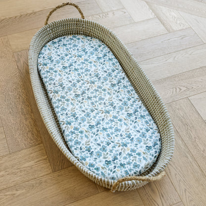 Basket Changing Mat - Blue Blossom