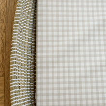 Basket Changing Mat - Beige Gingham