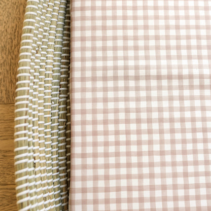 Basket Changing Mat - Blush Gingham