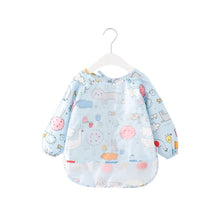 Baby schort met lange mouwen en slabbetje in blauw Farmyard