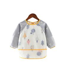 Baby schort met lange mouwen en smokwerk, blauw bos, V2