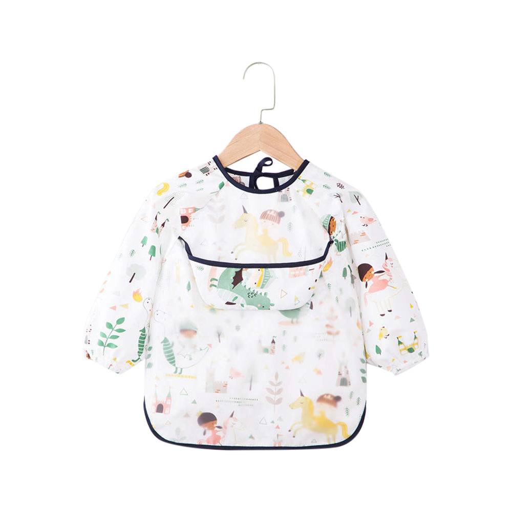 Baby schort met lange mouwen en smokwerk, Woodlands